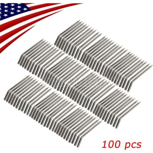 100 PCS Metal Alloy Spray Nozzles Alloy Tips for Dental 3-Way Air Water Syringe/Nozzle