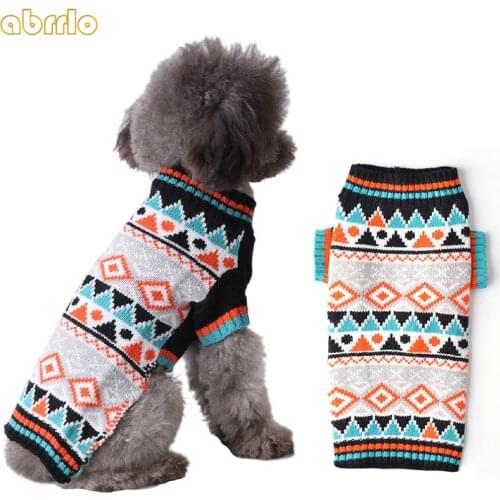 New Year Dog Clothes Warm Sweaters Christmas Pet Cat Costume Xmas for Small Dogs Striped for Chihuahua Pup