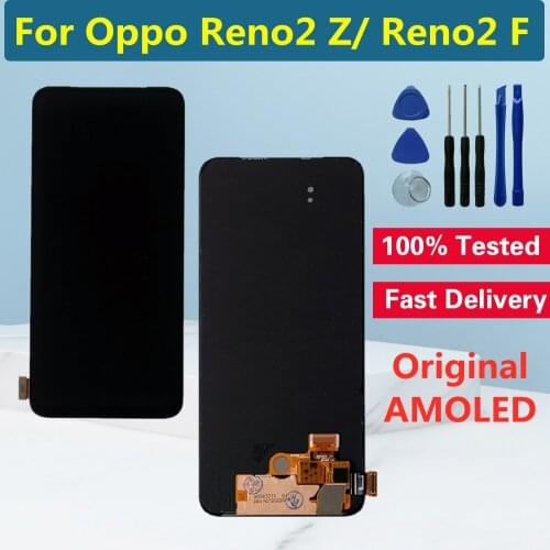 6.53" Original AMOLED For OPPO Reno2 Z Reno 2Z LCD Display Screen Touch Screen Digitizer For OPPO Reno2 F Reno 2F LCD Screen