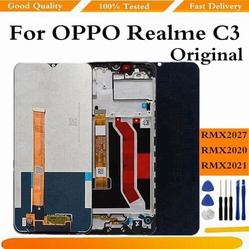 Original LCD For OPPO Realme C3 RMX2027 LCD Display Touch Screen Digitizer Assembly For Realme C3 Display Screen Repair Parts