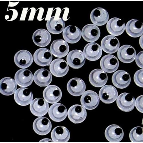 Free Shipping Size 5mm 400pcs/lot Movable Toy Eye googly eyes Plastic Eye Without Self-adhesive