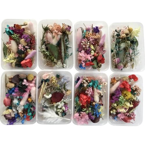 Natural Dried Flower Kit Pressed Artwork Handcrafts Leaves Herb DIY Dry Plants Scented Candle Making Craft For Home Decor