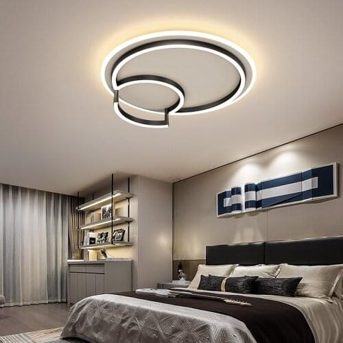 Modern Household Led Chandelier Lighting Simple Bedroom Ceiling Lamp Living Room Aluminum Creative Round Lights Gold Lustre