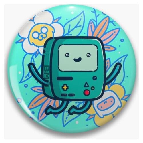 Adventure Time Super Cute Bmo Soft Button Pin Cute Badge Decor Cartoon Collar Gift Clothes Metal Jewelry Brooch Women Lapel Pin