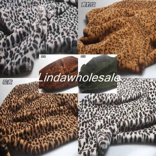 Leopard pattern faux fur fabric,plush fur,Diy background curtain pillow tablecloth sofa cushion decoration material,160*50cm/pcs