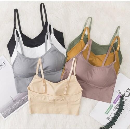 Fashion Women Tanks Crop Top Sexy Female Underwear Seamless Crop Tops Lingerie Femme Strap Adjustable Camisole Streetwear Ladies