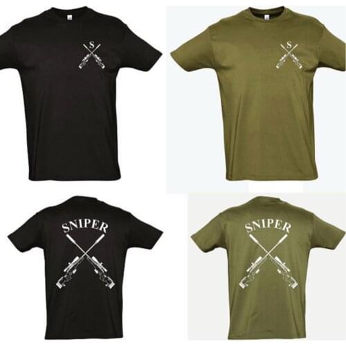 Military Sniper Badge T shirt men Sprcial forces army short sleeve two sides tee US size