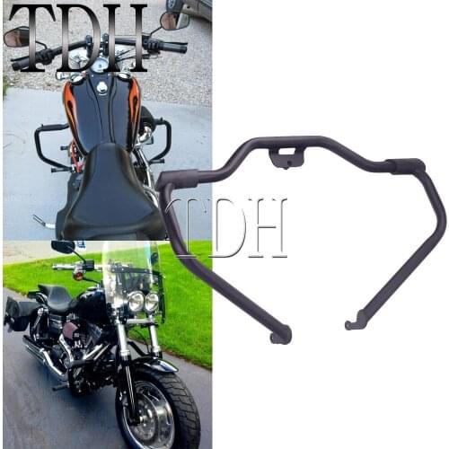 Motorcycle Highway Mustache Engine Guard Crash Bar For Harley Softail Fat Boy Street Bob Low Rider FLFB FLSB FXBB FXLR 2018-Up