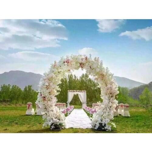 1 Meter Long Artificial Simulation Cherry Blossom Flower Bouquet Wedding Arch Decoration Garland Home Decor 5 color in stock