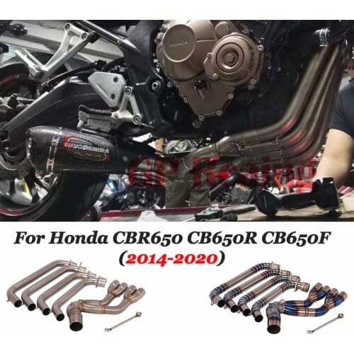 51mm Slip On For Honda CBR650 CB650R CB650F CBR650F 2014 - 2020 Motorcycle Exhaust Front Middle Link Pipe Escape Moto DB Killer