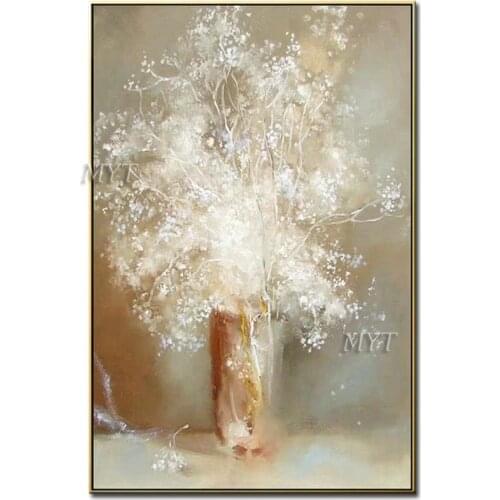 Babysbreath Abstract Oil Painting Modern Wall Art Living Room Picture Home Decoration Painting Wedding Decoration Handpainted