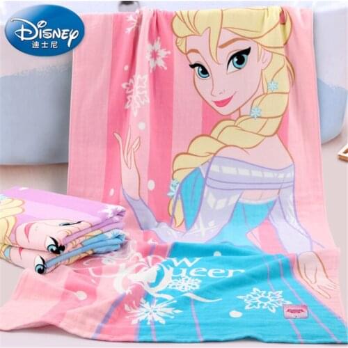 2019 New Disney cartoon cotton gauze large bath towel baby child girl comfort hold cartoon easy to carry frozen elsa 70x140cm