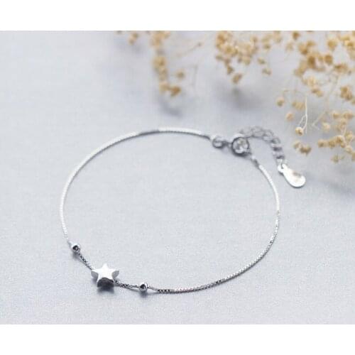 Star Round Bead Chain Charm Bracelet For Wome Girl Adjustable Simple Korean Fashion New Trendy Hot Jewelry Femme Gift BOYULIGE