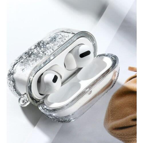 Liquid Quicksand Case For Apple Airpods pro Glitter Sequins Transparent Earphone Case For Airpods pro Air pods pro 3 hard Cover
