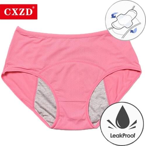 CXZD New Leak Proof Menstrual Period Panties Women Underwear Physiological Pants Cotton Health Briefs High Waist Warm For Female