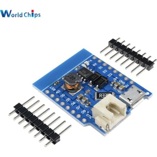 For Wemos D1 Mini Battery Shield USB Single Lithium Battery Charging Boost Module With Pins LED Indicator 5V DC