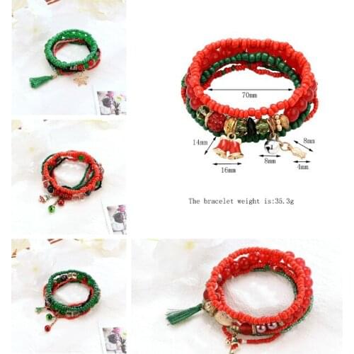 2019 Hot Handmade Weaving Multilayer Ethnic Style Beaded Bracelet Fashion Christmas Gift Jewelry Bracelet Bangle For Women