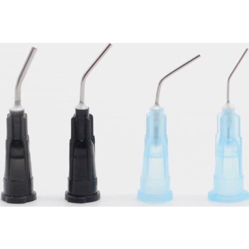 18/20/22/25G Dental Flush Elbow Bent Needle Tips Dentist Irrigation Needle Acid Reagent Dental Lab Equipment Tools