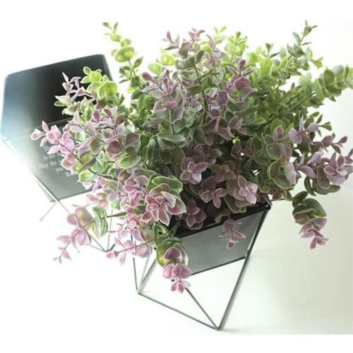 Artificial Eucalyptus Leaves Green Purple DIY decoration Accessories Faux Plants for DIY Wedding Home Christmas Decor