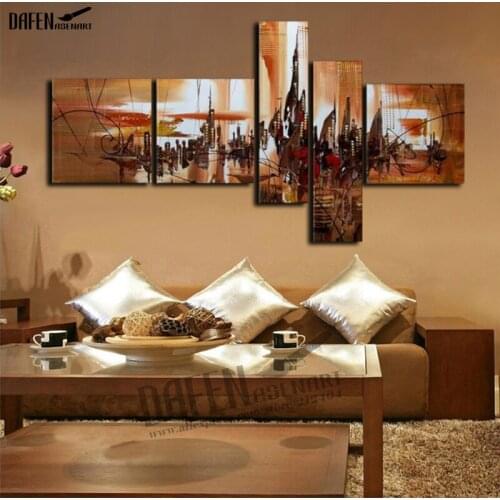 Hand Painted Canvas Oil Painting Abstract Canvas Wall Painting Unframed 5pcs/set Home Decor Picture for Living Room Wall Art