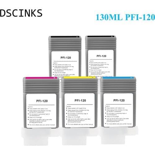 1PC Pigment ink PFI120 PFI-120 compatible Ink Cartridge for Canon TM200 TM205 TM300 TM305 200 205 300 305 printer with chips