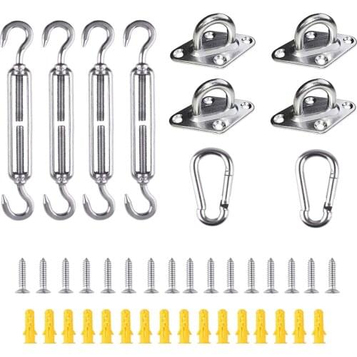 Sun Shade Sail Hardware Installation Kit 304 Stainless Steel Heavy Duty