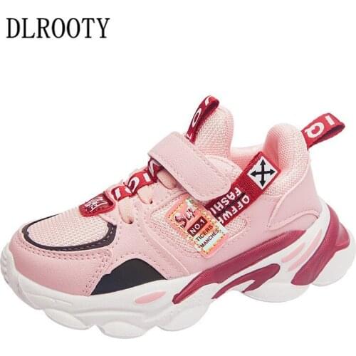 New Sport Children Shoes Casual Kids Boys Girls Sneakers Spring Autumn Net Mesh Hook & Loop Casual Shoes Running Shoe Breathable
