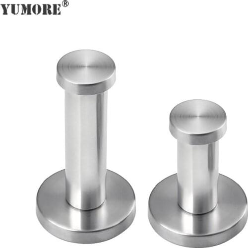 YUMORE 5Pcs/Lot Clothes Robe Hooks Stainless Steel Bathroom Door Hanger Hook for Towels Bag Wall Mounted Coat Hanger with Screws