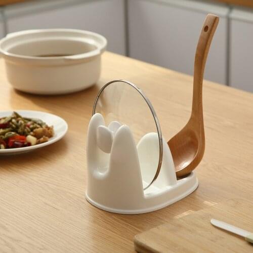 Multifunction Spatula Ladle Shelf Spoon Rest Pot Lid Holder Rack Cover Strainer Pad Kitchen Stand Containers Complements Tools
