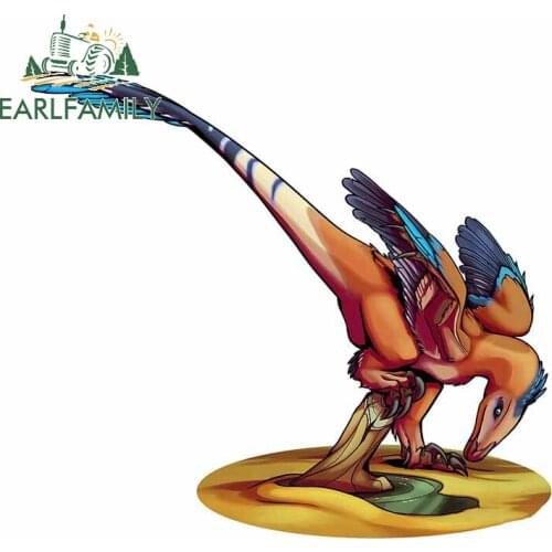 EARLFAMILY 13cm x 12cm for Curious Raptor Car Stickers Snowboard Helmet Waterproof Refrigerator Vinyl Material Fold EVO SX SUV