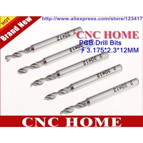 NEW 10pcs/lot 3.175*2.3mm PCB Drill CNC, Carbide Router Bits, Twist Drill Needle, Micro Kit Cutters for SMT, Board