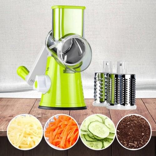 Vegetable Slicer Manual Kitchen Accessories Grater Vegetable Chopper 3 in 1 Round Cutter Potato Spiralizer Home Gadget Tool Item