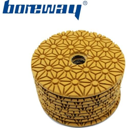 Hot Sell 4 inch Four Steps Pads Polishing Diamond Wet Use In Grinder Glossy Stone