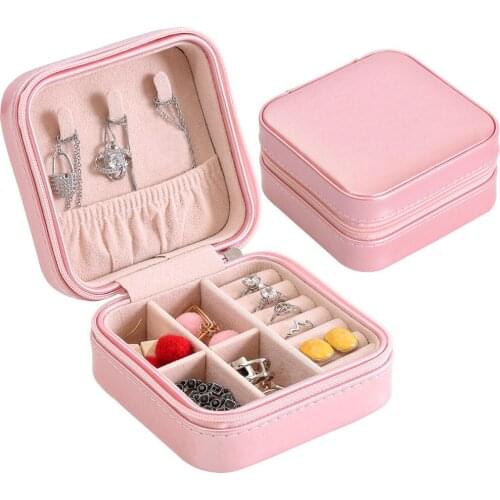 Portable Jewelry Box Storage Organizer Zipper Portable Women Display Travel Case Car Styling