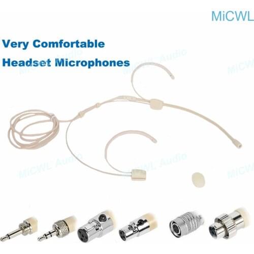 Pro Headband Head Wearing Headset Microphone for Sennheiser Shure AKG MiPro Audio Technica 4Pin 3Pin mini TA4F 3.5mm Lock