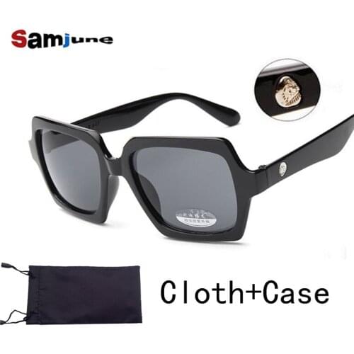 Brand retro Steampunk frame SKULL Square male logo Sunglasses Men All Black oversized big sun Glasses for men Women sun glasses