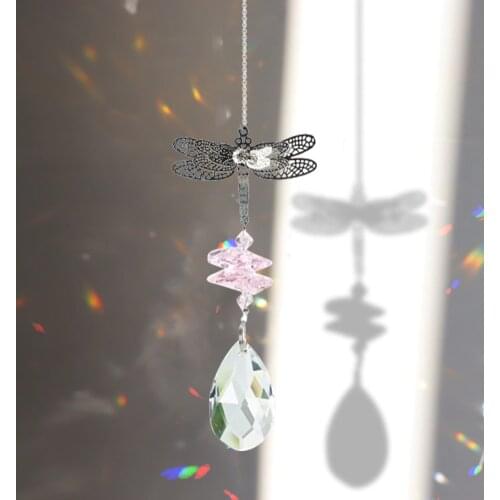 Dragonfly Handcrafted Hanging Crystal Garland 1 Pendant DIY Chandelier Jewelry Center Part Decoration