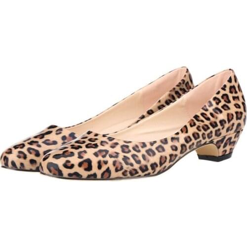 Women Square High Heels Classic Fashion Female Pumps Office & Career Pointed Toe PU 3-5CM Slip On women shoes size 35-42 pink