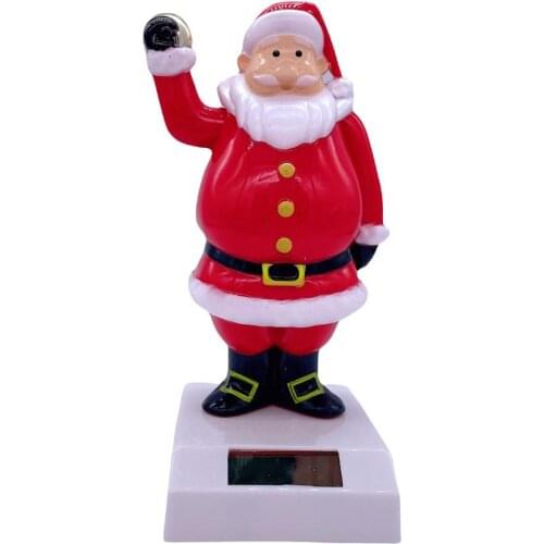 Car Decoration Solar Powered Santa Dancing Doll Toy Car Accessories Hawaii Swinging Car Ornament Car-styling