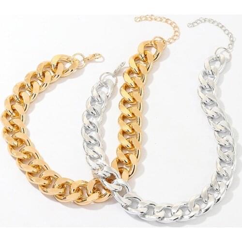 Unisex Thick Link Chain Short Necklace Hip Hop Party Club Statement Jewelry Gift