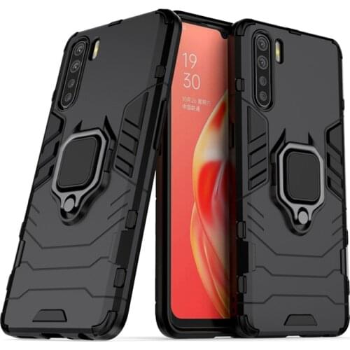 For OPPO A91 Case Armor Finger Ring Silicone Shockroof Bumper Hard Case For OPPO A94 Phone Case Cover For OPPO A53 A74 A54 A94