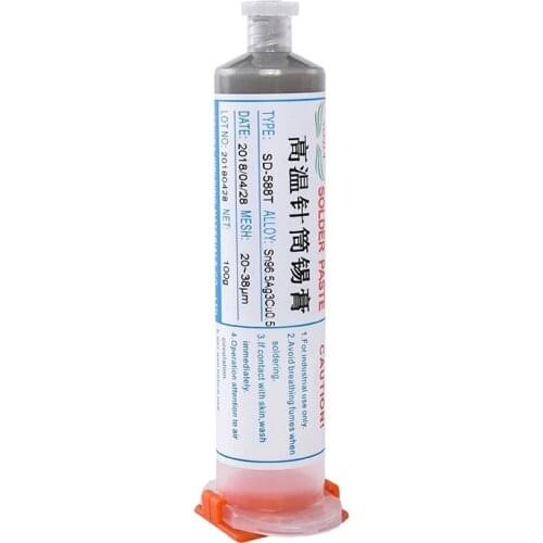 No.4 100G High Temperature Lead-Free Lead-Free Solder Paste Zero Halogen SMT No-Clean Soldering Flux Sn96.5Ag3Cu0.5