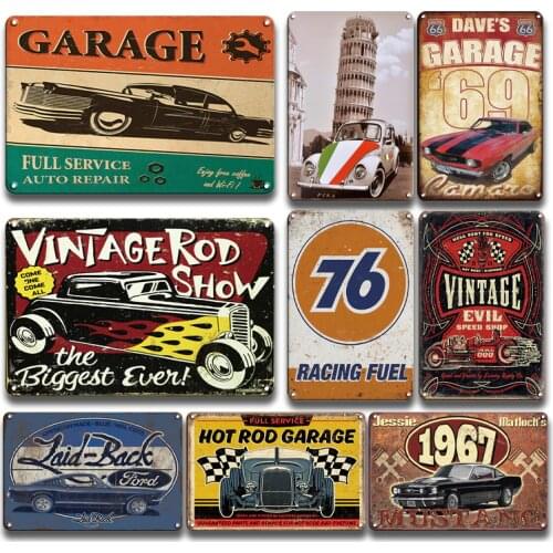Evil Poster Decor Vintage Car Metal Plaque Tin Sign Retro Garage Wall Decor Metal Plate Shabby Chic Room Decoration Wall Sticker