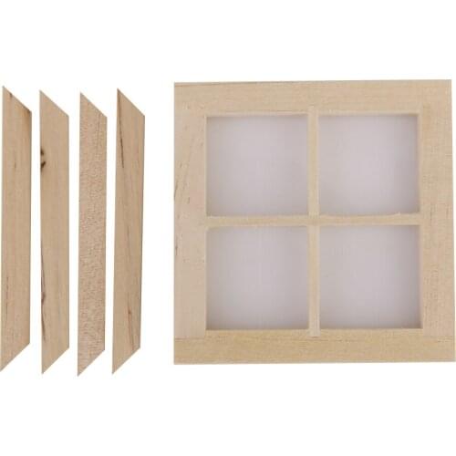 1:12 Scale 4 Pane Wooden Dormer Window Dolls House Miniature DIY Accessory