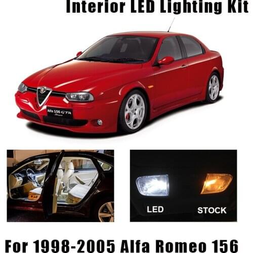 11pcs White Canbus LED Interior Dome Reading Map Light Bulbs Kit for 1998-2005 Alfa Romeo 156 Vanity Mirror Lamp Car Accessories