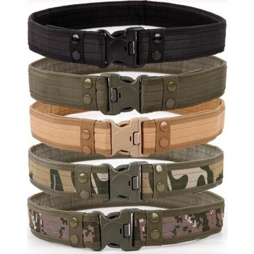 2 Inch Tactical Belt Combat Duty Military Adjustable Waistband Outdoor Hiking Climbing Load Bearing Waist Support Belt