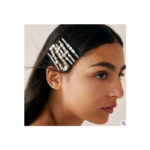 24set/lot 5pcs/set DIY Simple Multi Alloy Jewelry Hair Clips Suits Drill Splice Hairpins Hair Styling Tools Accessories HA952