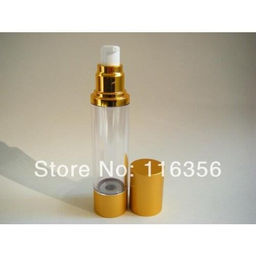 50ML Gold airless bottle or cosmetic sprayer with white pump