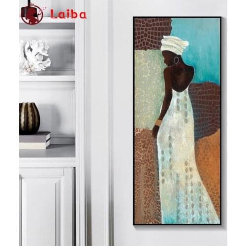 Diy Diamond Painting Abstract art, african black woman diamond mosaic full drill diamond embroidery cross stitch home decor
