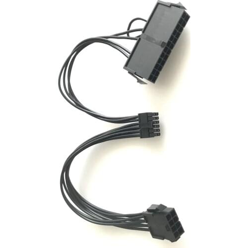 ATX 24Pin + CPU 8Pin to Mini 12Pin Power Supply Cable For Dell C6100 Motherboard Mainboard Server Workstation